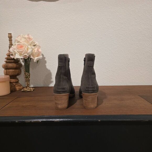 Sorel "Cate" Olive ankle Boots Sz 9 - Picture 5 of 6